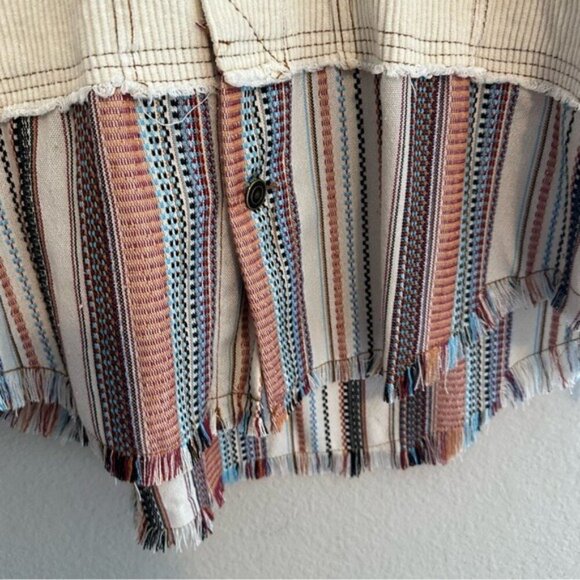 Gimmicks by BKE Cream Utility Jacket with Relaxed Fit Size Medium Southwestern - Picture 6 of 11